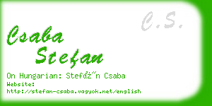 csaba stefan business card